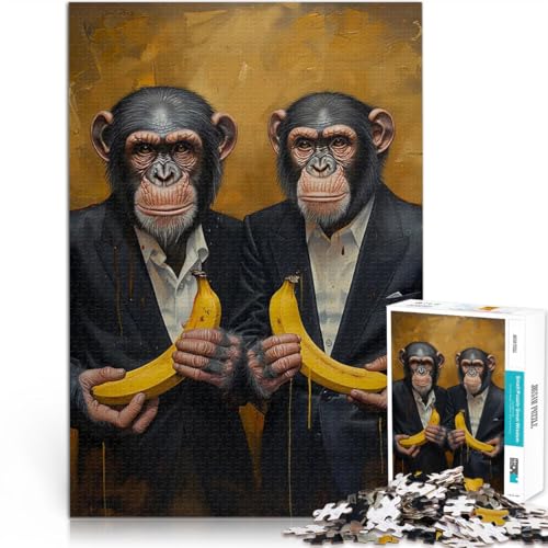 Gekleidete Bananenaffen 2000-teiliges Teenager-Puzzle Spielzeug für die ganze Familie Wanddekoration Einzigartige Geburtstags 70x100cm von SYUNFEI