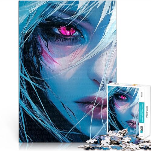 Gemälde eines Anime-Mädchens mit rosa Augen 1000-teilige Puzzles für Erwachsene Denkspiel Geburtstagsgeschenk, Geschenke, Wandkunst 38x26cm Gemälde eines Anime-Mädchens mit rosa Augen 1000-teilige Puzzles für Erwachsene Denkspiel Geburtstagsgeschenk, Geschenke, Wandkunst 38x26cm von SYUNFEI