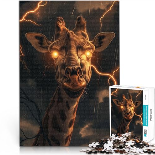 Giraffe Beleuchtung Fantasie 1000-teiliges Puzzle für Teenager Schwierig Schwer mit vollständig ineinander greifenden, zufällig geformten Teilen 38x26cm Giraffe Beleuchtung Fantasie 1000-teiliges Puzzle für Teenager Schwierig Schwer mit vollständig ineinander greifenden, zufällig geformten Teilen 38x26cm von SYUNFEI