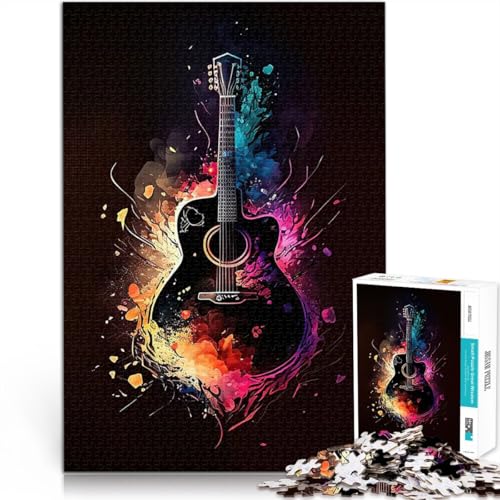 Gitarrenaquarell 1000-teiliges Puzzle für Erwachsene Dekomprimierendes intellektuelles Lernspielzeug Geschenkideen 38x26cm Gitarrenaquarell 1000-teiliges Puzzle für Erwachsene Dekomprimierendes intellektuelles Lernspielzeug Geschenkideen 38x26cm von SYUNFEI