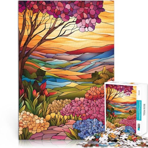 Glasmalerei Landschaft 1000-teilige Puzzles für Erwachsene Pädagogisches Spielzeug zum Stressabbau EIN Kunstwerk 38x26cm Glasmalerei Landschaft 1000-teilige Puzzles für Erwachsene Pädagogisches Spielzeug zum Stressabbau EIN Kunstwerk 38x26cm von SYUNFEI