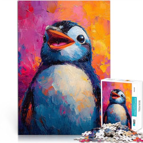Glückseliger süßer Pinguin Puzzle 2000 Teile für Teenager Spielzeug Lernspiele Stressabbau Heimdekoration Spielzeug 70x100cm von SYUNFEI