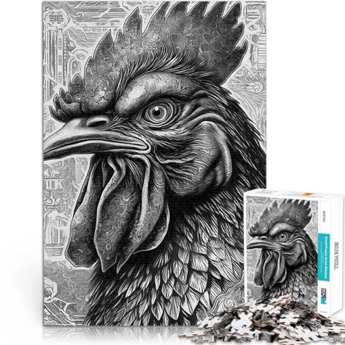 Hahn Puzzle für Teenager 1000 Teile Gehirnintelligenz-Herausforderung süchtig machendes Spielzeug Heimdekoration Spielzeug 38x26cm von SYUNFEI