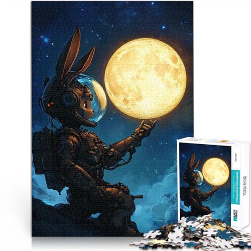Hase, Astronaut und Mond 1000-teilige Puzzles für Erwachsene Quizspiel Wanddekoration Einzigartige Geburtstags 38x26cm Hase, Astronaut und Mond 1000-teilige Puzzles für Erwachsene Quizspiel Wanddekoration Einzigartige Geburtstags 38x26cm von SYUNFEI