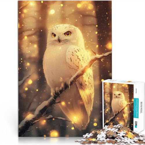 Hedwig Eule im Zauberwald 1000-teilige Puzzles für Erwachsene Für Familienspaß mit vollständig ineinander greifenden, zufällig geformten Teilen 38x26cm von SYUNFEI