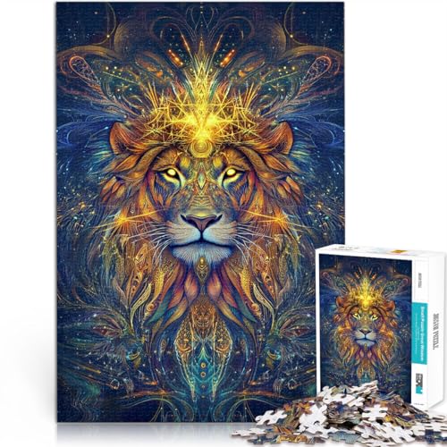 Heiliger Löwe 1000-teiliges Puzzle für Erwachsene Geschenke zum Suchbegriff: Herausfordernde Spiele Wohnkunstdekor 38x26cm von SYUNFEI