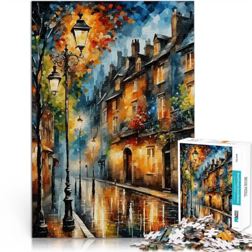 Hier regnet es Immer Puzzle 1000 Teile für Teenager Dekomprimierendes intellektuelles Lernspielzeug Für Paare geeignet 38x26cm von SYUNFEI