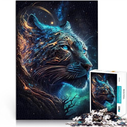 Himmlischer Galaxientiger Puzzle 1000 Teile für Teenager Spielzeug Lernspiele Stressabbau Geeignet für die Schreibtischdekoration 38x26cm von SYUNFEI
