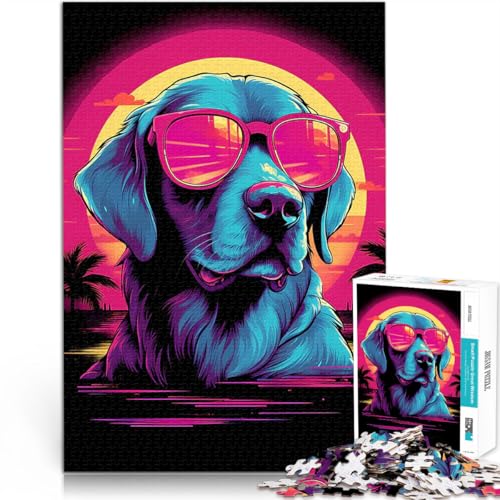 Hund im Miami Vice-Stil 1000-teiliges Puzzle für Erwachsene Denkspiel Lustige Aktivitäten für zu Hause, Geburtstagsgeschenk, Reisegeschenk, 38x26cm Hund im Miami Vice-Stil 1000-teiliges Puzzle für Erwachsene Denkspiel Lustige Aktivitäten für zu Hause, Geburtstagsgeschenk, Reisegeschenk, 38x26cm von SYUNFEI