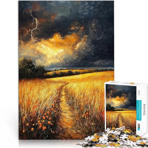 Impressionistisch inspirierter Sturm über goldenen Feldern Teenager 1000 Teile Puzzle Quizspiel Geschenk zum Geburtstag 38x26cm Impressionistisch inspirierter Sturm über goldenen Feldern Teenager 1000 Teile Puzzle Quizspiel Geschenk zum Geburtstag 38x26cm von SYUNFEI
