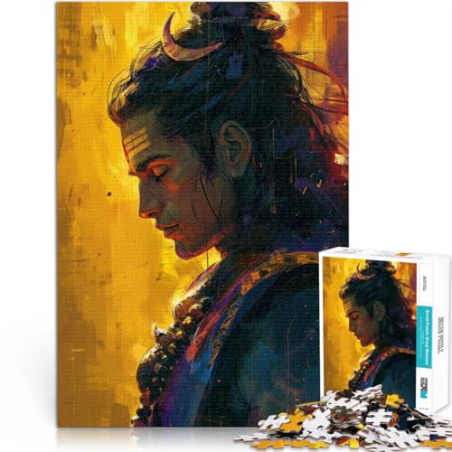 Innerer Frieden Shiva 2000-teilige Puzzles für Erwachsene Lernspiele DIY Spielzeug mit vollständig ineinander greifenden, zufällig geformten Teilen 70x100cm von SYUNFEI