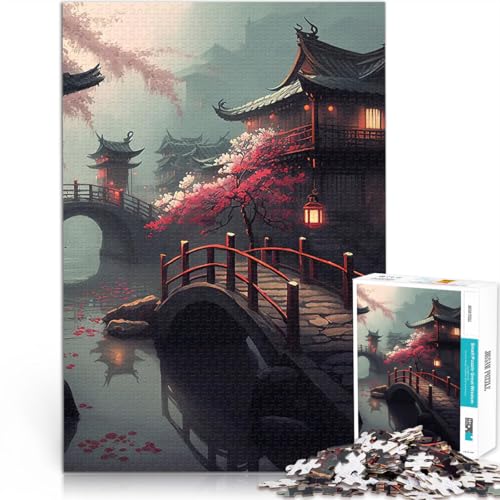 Japan Natur Landschaft Puzzle 1000 Teile für Teenager Pädagogisches Spielzeug zum Stressabbau Tolle Geschenke und Spielzeuge 38x26cm von SYUNFEI