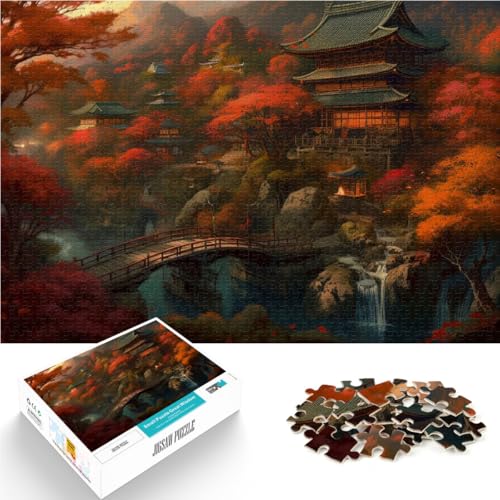 Japanischer Dschungel Puzzle 1000 Teile für Jugendliche Anspruchsvolles Spiel und Familienspaß Tolles Geschenk für Spiele 38x26cm von SYUNFEI
