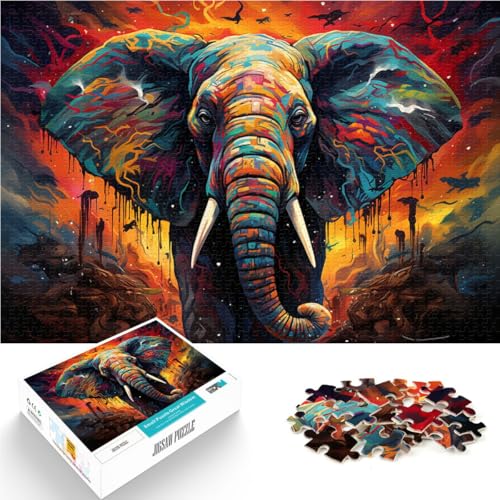 Puzzle 1000 Teile für Erwachsene Elefant Denksportspiel 10,27 x 14,96 Zoll Teenager ab 14 Jahren von SYUNFEI