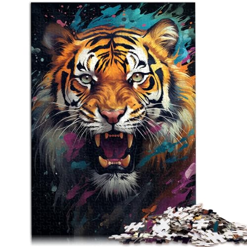 Puzzle 1000 Teile für Erwachsene, wildes Tiger-Malen, Lernspiel, Herausforderungsspielzeug, 10,27 x 14,96 Zoll, geeignet als Schreibtischdekoration Puzzle 1000 Teile für Erwachsene, wildes Tiger-Malen, Lernspiel, Herausforderungsspielzeug, 10,27 x 14,96 Zoll, geeignet als Schreibtischdekoration von SYUNFEI