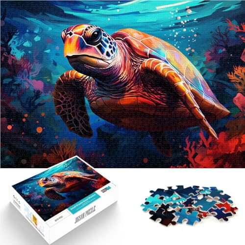 Puzzle 1000 Teile für Erwachsene Schildkröten Denkspiel 26 x 38cm Wichtelgeschenke für Teenager ab 14 Jahren Puzzle 1000 Teile für Erwachsene Schildkröten Denkspiel 26 x 38cm Wichtelgeschenke für Teenager ab 14 Jahren von SYUNFEI
