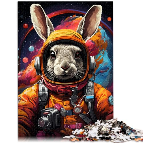 Puzzle für Erwachsene, 1000 Teile, Astronaut, Kaninchen, Weltraum, Denkspiel, Stressabbau, schwierige Herausforderung, 26x38cm von SYUNFEI
