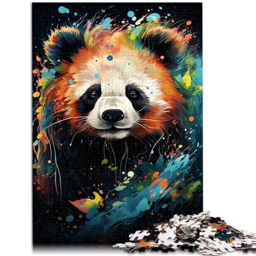 Puzzle für Erwachsene mit 1000 Teilen, süßer Kleiner Panda, für Familienspaß, ganze Familie, 26x38cm, für Teenager ab 14 Jahren von SYUNFEI