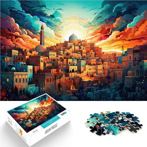 Puzzle für Erwachsene mit 1000 Teilen, Marokko, Denksportaufgabe für 26 x 38cm, anspruchsvolles Puzzlespiel und Familienspiel für Teenager ab 14 Jahren von SYUNFEI