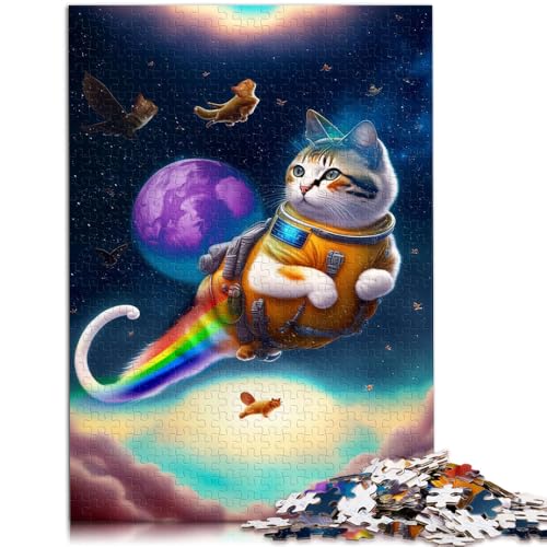 Puzzle für Erwachsene mit 1000 Teilen, Nyan CAT, Denkspiel, Spaß bei Aktivitäten zu Hause, Geburtstagsgeschenk, Reisegeschenk, 10,27 x 14,96 Zoll von SYUNFEI