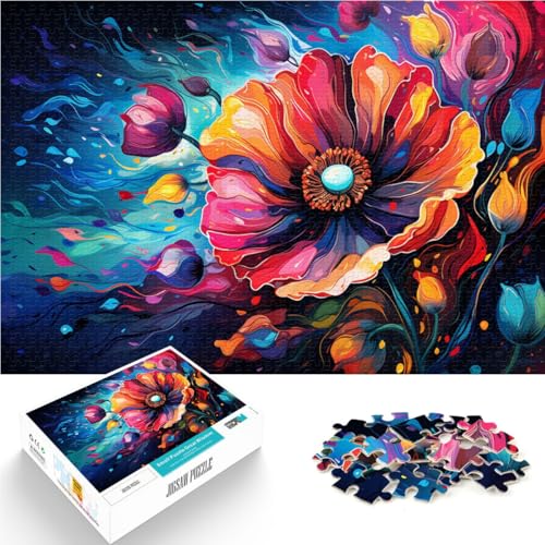 Puzzle für Erwachsene mit 1000 Teilen, Mohnblumen, Denkspiel, 26 x 38cm, Teenager ab 14 Jahren von SYUNFEI