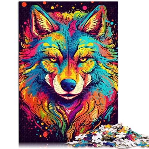 Puzzle für Erwachsene mit 1000 Teilen. Straßenpuzzle mit Buntem Wolf ganze Familie. 26x38cm für Teenager ab 14 Jahren. Puzzle für Erwachsene mit 1000 Teilen. Straßenpuzzle mit Buntem Wolf ganze Familie. 26x38cm für Teenager ab 14 Jahren. von SYUNFEI