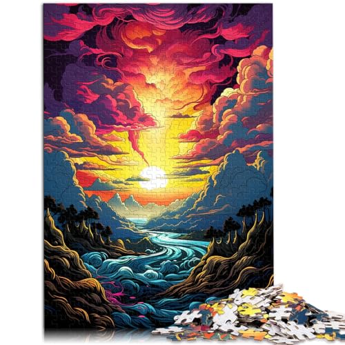 Puzzle für Erwachsene mit 1000 Teilen, der Fjord, für Familienspaß, Familienspiel, Stressabbau, schwieriges Herausforderungspuzzle, 26x38cm von SYUNFEI