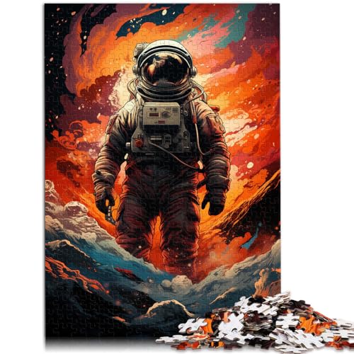Puzzle 1000 Teile für Erwachsene Astronauten Spielen im farbenfrohen Weltraum Denkspiel 26 x 38cm Lernspiel für Geburtstag, Weihnachten von SYUNFEI