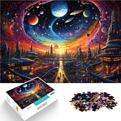 1000-teiliges Puzzle für Erwachsene, Städte auf dem Planeten, lustige Spiele, 26 x 38cm, Lernspiel für Geburtstag, Weihnachten von SYUNFEI