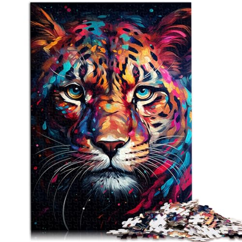 Puzzle 1000 Teile für Erwachsene, süße kleine kosmische Leoparden, Cartoon-Puzzle, Geschenke für Freunde und Familie, 10,27 x 14,96 Zoll von SYUNFEI