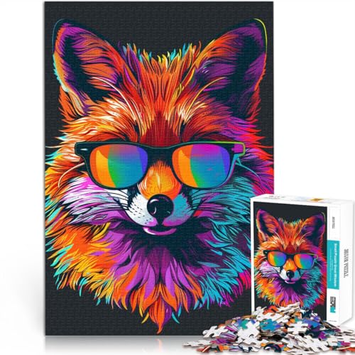 Puzzle 1000 Teile für Erwachsene, Fuchs mit Sonnenbrille, Spielspielzeug, 26 x 38cm, anspruchsvoll, Aber lustig von SYUNFEI