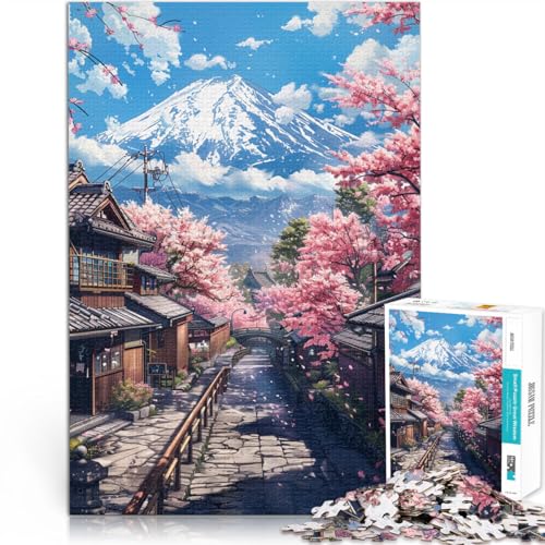 Puzzle 1000 Teile für Erwachsene, Berg Fuji und Kirschblüte, Lernpuzzle, Familienspiel, 10,27 Zoll x 14,96 Zoll, für 14-Jährige Puzzle 1000 Teile für Erwachsene, Berg Fuji und Kirschblüte, Lernpuzzle, Familienspiel, 10,27 Zoll x 14,96 Zoll, für 14-Jährige von SYUNFEI