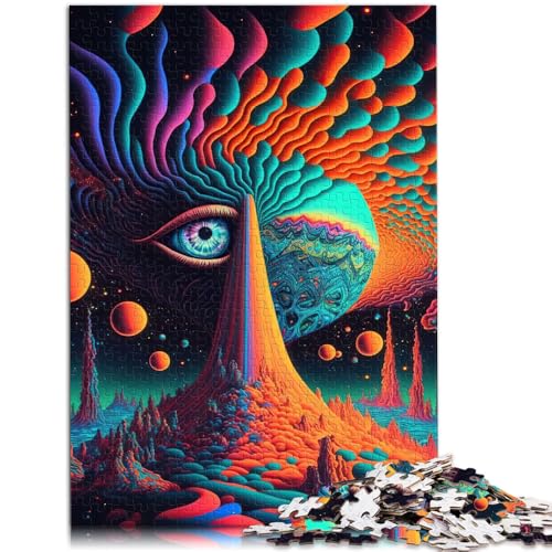 Puzzle 1000 Teile für Erwachsene, Psychedelisches Spielspielzeug, 10,27 x 14,96 Zoll, Weihnachtswunschliste mit Weihnachtsmann für Jugendliche ab 14 Jahren von SYUNFEI