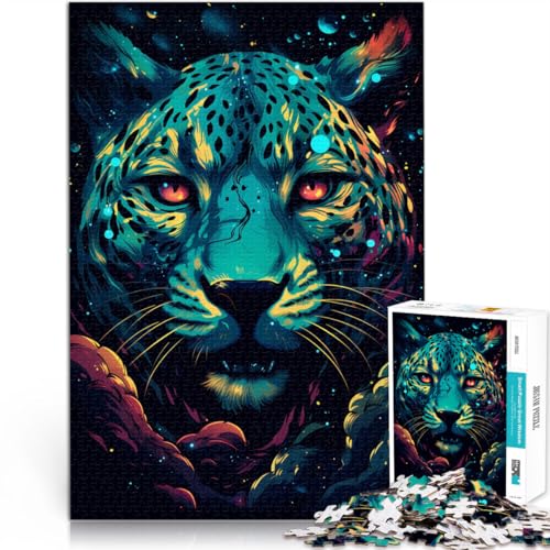 1000-teiliges Puzzle Erwachsene, Puzzle Art Galaxy Leopard-Quizspiel mit vollständig ineinander greifenden, zufällig geformten Teilen, 19,7 x 29,5 Zoll, Teenager ab 14 Jahren von SYUNFEI