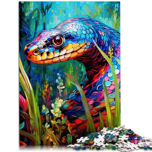 1000-teiliges Puzzle für Erwachsene, farbenfrohes Kunst-Schlangen-Quizspiel, Herausforderung der Gehirnintelligenz, süchtig machendes Spielzeug, 50 x 75 cm, für 14-Jährige 1000-teiliges Puzzle für Erwachsene, farbenfrohes Kunst-Schlangen-Quizspiel, Herausforderung der Gehirnintelligenz, süchtig machendes Spielzeug, 50 x 75 cm, für 14-Jährige von SYUNFEI