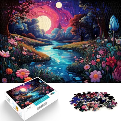 Puzzle für Erwachsene, 1000 Teile, „Beautiful Creek“, Quizspiel, Herausforderung für die Gehirnintelligenz, süchtig machendes Spielzeug, 26x38cm, für Teenager ab 14 Jahren von SYUNFEI