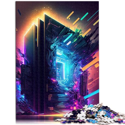 Puzzle für Erwachsene, 1000 Teile, Neon-Spiel, Spiele, Spielzeug, Geschenk, ganze Familie, 26x38cm, für Teenager ab 14 Jahren von SYUNFEI
