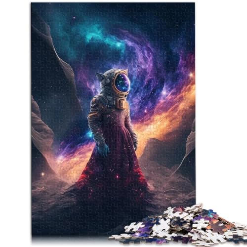 Puzzle für Erwachsene 1000 Teile Weltraumkatze Lernpuzzle ganze Familie 10,27 Zoll x 14,96 Zoll von SYUNFEI