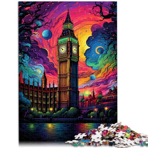 Puzzle mit 1000 Teilen für Erwachsene, Big Ben, britische Familienspiele, anspruchsvoll zu vervollständigen, Aber unterhaltsam und humorvoll, 26x38cm, für 14-Jährige von SYUNFEI