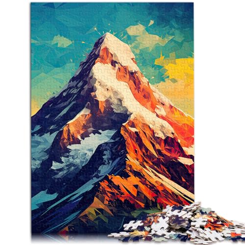 Puzzle 1000 Teile für Erwachsene, Pop-Art-Berge, Lernspielzeug, geeignet als Schreibtischdekoration, 26x38cm, für 14-Jährige von SYUNFEI