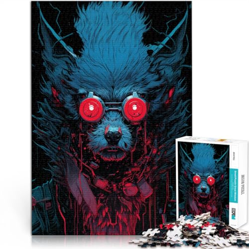 Puzzle 1000 Teile für Erwachsene Roboter Wolf Heimdekoration Puzzle ganze Familie 10,27 Zoll x 14,96 Zoll für 14-Jährige von SYUNFEI