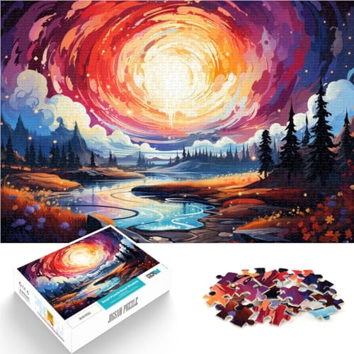 Puzzle für Erwachsene, 1000 Teile, Kunstlandschaftsmalerei, Familienspaß-Puzzle, 10,27 x 14,96 Zoll, Weihnachts- und Geburtstagsgeschenk für Teenager ab 14 Jahren von SYUNFEI
