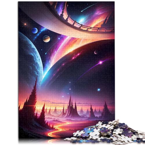 Puzzle für Erwachsene mit 1000 Teilen, Weltraumkorridor, Planet, Puzzle, Kunstwerk, Lernspiel für Geburtstag, Weihnachten, 26x38cm, für Teenager ab 14 Jahren von SYUNFEI