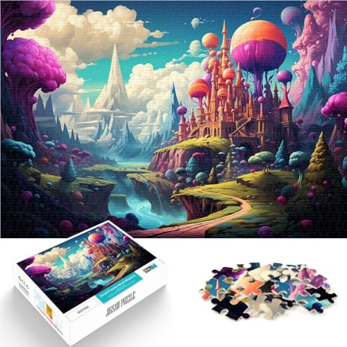 1000-teiliges Puzzle für Erwachsene, Süßigkeitenschloss, Familienunterhaltungsspielzeug, Wichtelgeschenke, 26x38cm, für Teenager ab 14 Jahren von SYUNFEI