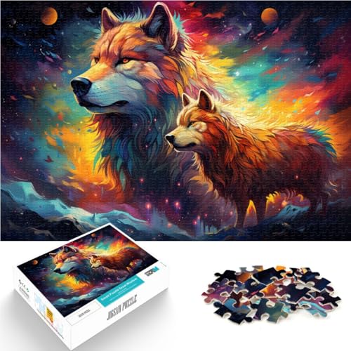 1000-teiliges Puzzle für Erwachsene, Wolf im Sternenhimmel, Lernspiel, Herausforderungsspielzeug, 10,27 x 14,96 Zoll, Künstlersammlung, Bildende Kunst 1000-teiliges Puzzle für Erwachsene, Wolf im Sternenhimmel, Lernspiel, Herausforderungsspielzeug, 10,27 x 14,96 Zoll, Künstlersammlung, Bildende Kunst von SYUNFEI