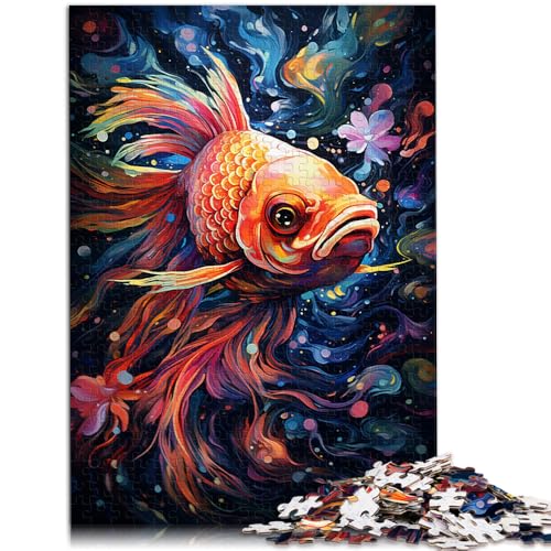 Puzzle für Erwachsene, 1000 Teile, Galaxie-Goldfisch, DIY-Puzzle-Spielzeug, Herausforderung für die Gehirnintelligenz, süchtig machendes Spielzeug, 19,7 x 29,5 Zoll, von SYUNFEI