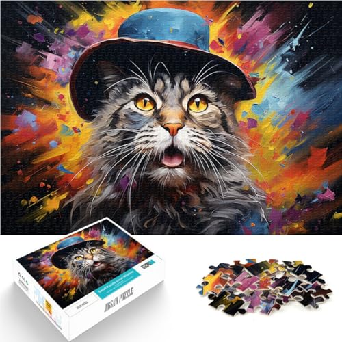 Puzzle für Erwachsene, 2000 Teile, Bunte Katzenzeichnung, DIY-Puzzle-Spielzeug, tolles Geschenk für die ganze Familie, 70 x 100 cm, für Teenager ab 14 Jahren von SYUNFEI