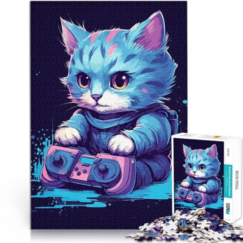 Katze Gamer Gaming 1000-teiliges Puzzle für Erwachsene für Lernspiel-Herausforderungsspielzeug Tolles Geschenk für Spiele 38x26cm Katze Gamer Gaming 1000-teiliges Puzzle für Erwachsene für Lernspiel-Herausforderungsspielzeug Tolles Geschenk für Spiele 38x26cm von SYUNFEI
