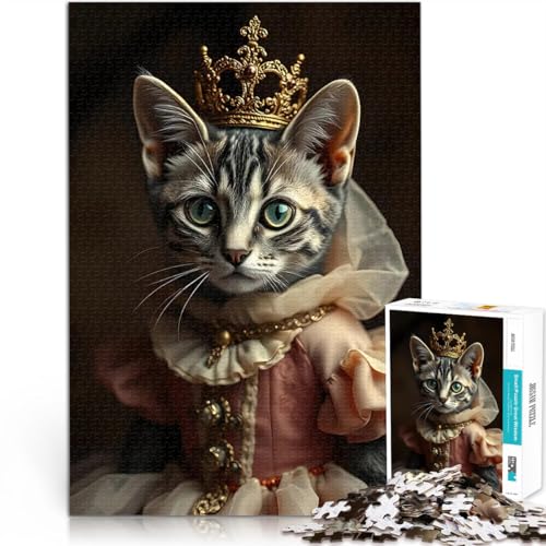 Katze im königlichen Gewand Teenager 2000-teiliges Puzzle Lernspiele Heimdekoration Jedes Stück ist einzigartig – Anspruchsvolles Familienspiel 70x100cm Katze im königlichen Gewand Teenager 2000-teiliges Puzzle Lernspiele Heimdekoration Jedes Stück ist einzigartig – Anspruchsvolles Familienspiel 70x100cm von SYUNFEI