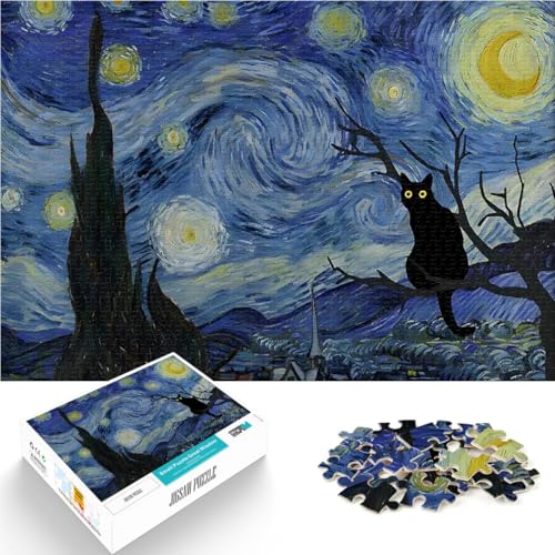 Katze in der Sternennacht Puzzle für Erwachsene mit 2000 Teilen Präzisionsschnitt Jedes Stück ist einzigartig – Anspruchsvolles Familienspiel 70x100cm Katze in der Sternennacht Puzzle für Erwachsene mit 2000 Teilen Präzisionsschnitt Jedes Stück ist einzigartig – Anspruchsvolles Familienspiel 70x100cm von SYUNFEI